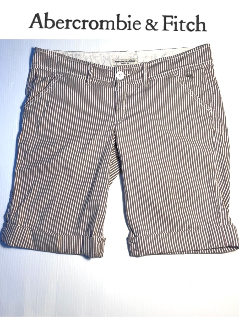 A&F Abercrombie & Fitch Vintage Striped Shorts 8